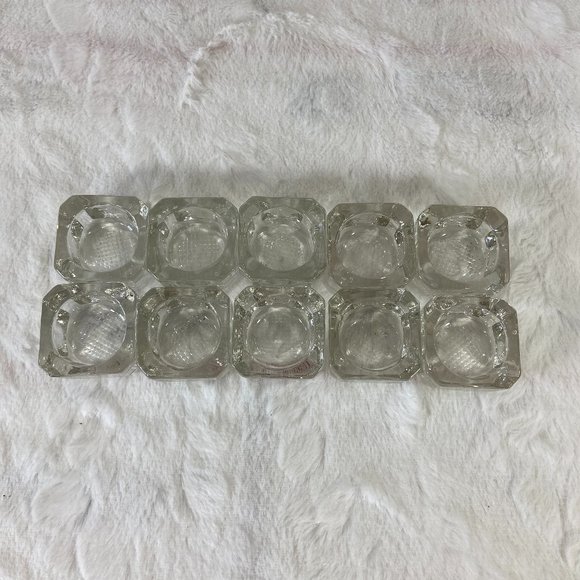 Antique Salt Cellars Salt Dips glass clear crystal open faced . 10 Total - Picture 2 of 11